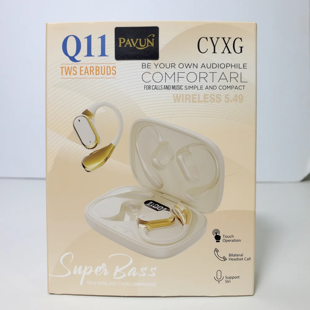 Q11 White & Silver Wireless TWS Earbuds